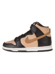 Nike Sneakersy "Dunk High Premium" w kolorze beżowo-czarnym rozmiar: 36. Brązowe obuwie sportowe damskie Nike, z materiału, za kostkę, bez zapięcia. Za 206.91 zł.