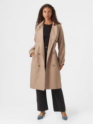 Vero Moda Trencz Doreen 10301287 Beżowy Regular Fit. Brązowe płaszcze damskie Vero Moda, xl, bez wzorów, z syntetyku, bez kaptura. Za 119.99 zł.