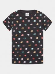 Champion T-Shirt 404617 Czarny Regular Fit. Czarne t-shirty i koszulki chłopięce Champion, bez wzorów, z bawełny, bez kołnierzyka, bez ramiączek. Za 109.99 zł.