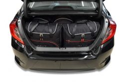 Torby Do Bagażnika Honda Civic Limousine 2017-2021 5Szt Kjust. Czarne torby podróżne KJUST, bez wzorów, z kauczuku. Za 1,511.00 zł.