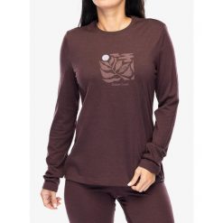 Bluza termiczna damska Odlo Merino 200 Nature Lover TS Crew Neck LS. Brązowe bluzy damskie ODLO, l, bez wzorów, bez kaptura. Za 329.99 zł.