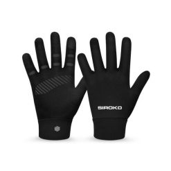 Ęce rękawiczki kolarskie na przejściowe pory roku Kolarstwo Siroko K-Core Bar. Czarne rękawiczki damskie SIROKO, bez wzorów, z tkaniny. Za 71.00 zł.