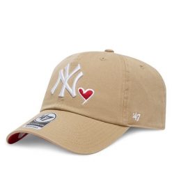 Czapka z daszkiem 47 Brand. Brązowe czapki z daszkiem damskie 47 Brand, bez wzorów. Za 99.99 zł.