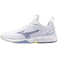 Buty halowe Mizuno Wave Luminous. Białe obuwie sportowe damskie Mizuno, bez zapięcia, do biegania, mizuno wave. Za 629.75 zł.