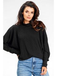 Awama Sweter w kolorze czarnym rozmiar: L/XL. Czarne swetry klasyczne damskie Awama, l, ze splotem, bez kołnierzyka. Za 87.81 zł.