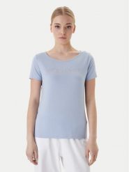 EA7 Emporio Armani T-Shirt 7W000978 AF10373 U9309 Niebieski Regular Fit. Niebieskie t-shirty damskie EA7 Emporio Armani, xl, bez wzorów, z bawełny, bez kołnierzyka. Za 329.99 zł.