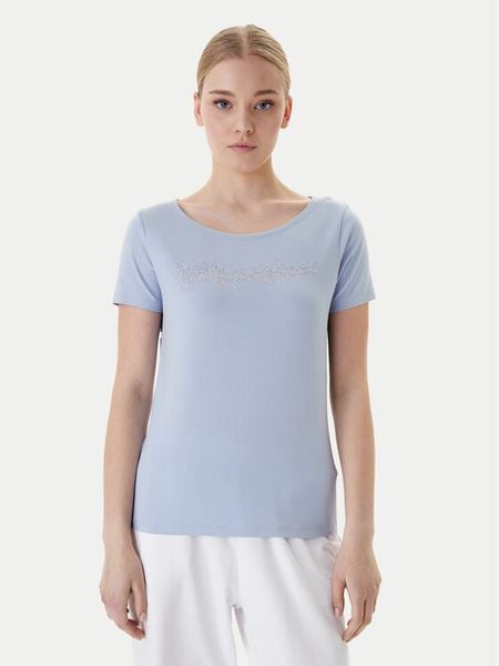 EA7 Emporio Armani T-Shirt 7W000978 AF10373 U9309 Niebieski Regular Fit. Niebieskie t-shirty damskie EA7 Emporio Armani, xl, bez wzorów, z bawełny, bez kołnierzyka. Za 329.99 zł.