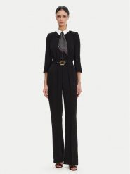 Elisabetta Franchi Kombinezon TU-047-52E2 Czarny Regular Fit. Czarne sukienki damskie Elisabetta Franchi, bez wzorów, z syntetyku, bez ramiączek. Za 3,359.00 zł.