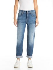 Replay Dżinsy - Slim Boyfit - w kolorze niebieskim rozmiar: W32/L30. Niebieskie jeansy damskie Replay. Za 264.95 zł.