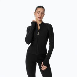 Bluza treningowa damska Cardio Bunny Zipper Blouse. Czarne bluzy damskie Cardio Bunny, l, bez wzorów, z elastanu, bez kaptura. Za 209.99 zł.