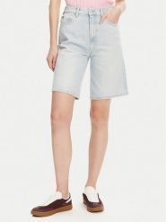 Tommy Hilfiger Szorty jeansowe WW0WW44388 Niebieski Relaxed Fit. Niebieskie szorty damskie Tommy Hilfiger, bez wzorów, z bawełny. Za 299.99 zł.