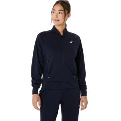 Damska bluza dresowa Asics Warm-Up. Niebieskie bluzy damskie Asics, m, bez wzorów, z dresówki, bez kaptura. Za 287.00 zł.