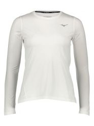 Mizuno Koszulka funkcyjna "Impulse Core" w kolorze białym rozmiar: S. Białe koszulki damskie Mizuno, s, bez wzorów, bez kołnierzyka, bez ramiączek. Za 83.62 zł.