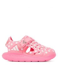Adidas Sandały Disney Minnie Mouse JQ4400 Różowy. Czerwone sandały dziewczęce Adidas, z syntetyku, bez obcasa, bez zapięcia. Za 179.99 zł.