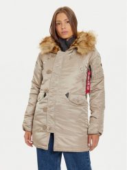 Alpha Industries Parka 113007 Brązowy Regular Fit. Brązowe parki damskie Alpha Industries, m, z syntetyku, bez kaptura. Za 729.99 zł.