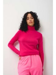 AUTHENTIC CASHMERE Kaszmirowy golf "Bise" w kolorze różowym rozmiar: M. Różowe golfy damskie AUTHENTIC CASHMERE, m, bez wzorów, z kaszmiru, bez ramiączek. Za 300.78 zł.