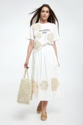 Spódnica midi z haftem Orme WEEKEND MAX MARA. Spódnice damskie Weekend Max Mara, s, bez wzorów, midi. W wyprzedaży za 1,135.20 zł.