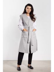 Awama Kamizelka w kolorze szarym rozmiar: M. Szare kamizelki damskie Awama, m, bez wzorów, z tkaniny, bez kaptura. Za 192.33 zł.