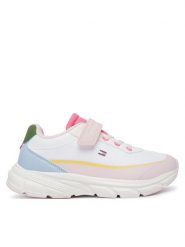 Tommy Hilfiger Sneakersy Low Cut Lace-Up/Velcro Sneaker T1A9-35107-1861 S Kolorowy. Buty sportowe dziewczęce Tommy Hilfiger, ze skóry, bez zapięcia. Za 359.99 zł.