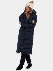 Płaszcz Zimowy Damski Fundango Sabina. Niebieskie płaszcze damskie FUNDANGO, na zimę, l, bez wzorów, z poliesteru, bez kaptura. Za 499.00 zł.