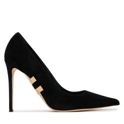 Szpilki Elisabetta Franchi. Czarne szpilki damskie Elisabetta Franchi, bez wzorów, bez obcasa, na szpilce, bez zapięcia. Za 2,509.00 zł.