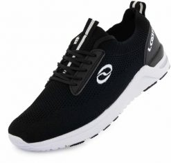 Damskie Buty Sportowe Loap Eolina Czarne. Czarne obuwie trekkingowe damskie ÀLG, z dzianiny, bez zapięcia. Za 178.99 zł.
