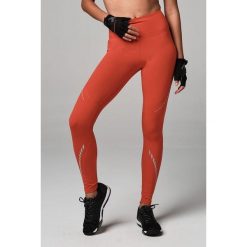 Legginsy sportowe damskie STRONG ID z wysokim stanem. Brązowe legginsy damskie STRONG ID, s, bez wzorów, z materiału. Za 169.99 zł.