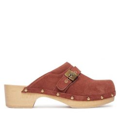 Klapki Scholl. Brązowe klapki damskie Scholl, bez wzorów, bez obcasa, bez zapięcia. Za 759.99 zł.