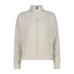 Kurtka damska z zamkiem i wysokim kołnierzem CMP. Białe kurtki damskie CMP, bez wzorów, bez kaptura. Za 290.50 zł.