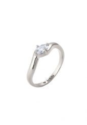 Elli Pierścionek z Kamieniami Damski Owalny Cyrkonia Szlifowany Diamentowo Biały 925 Sterling Silver Pierścionki 1 ct. Białe pierścionki damskie Elli, z cyrkonią, srebrne. Za 168.99 zł.