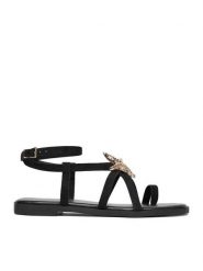 DeeZee Sandały CEO-YLD-F9678 Czarny. Czarne sandały damskie DeeZee, bez wzorów, z materiału, bez obcasa, na płaskiej podeszwie, bez zapięcia. Za 99.99 zł.