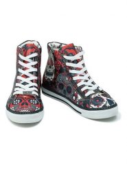 Goby Sneakersy w kolorze czarnym ze wzorem rozmiar: 37. Czarne obuwie sportowe damskie Goby, z materiału, za kostkę, bez zapięcia. Za 217.99 zł.