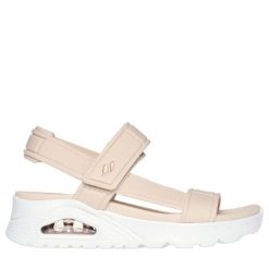 Sandały damskie SKECHERS Uno Summer Stand 2. Brązowe sandały damskie Skechers, bez wzorów, bez obcasa, bez zapięcia. Za 209.99 zł.