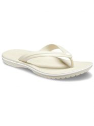 Crocs Japonki "Crocband" w kolorze kremowym rozmiar: 42/43. Brązowe klapki damskie Crocs, bez wzorów, z otwartym noskiem, bez obcasa, bez zapięcia. Za 83.42 zł.