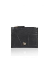 Bellicci Skórzany portfel "Viveca" w kolorze czarnym - 11 x 8 x 1 cm rozmiar: onesize. Czarne portfele damskie Bellicci, bez wzorów, z materiału. Za 43.99 zł.