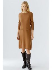 Oui Dzianinowa sukienka w kolorze karmelowym rozmiar: 36. Brązowe sukienki damskie Oui, bez wzorów, z dzianiny, bez ramiączek. Za 352.43 zł.
