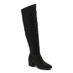 Czarne Kozaki Lemar Damskie Stylowe Obuwie. Czarne kozaki damskie Lemar, z nubiku, bez obcasa, bez zapięcia. Za 299.00 zł.
