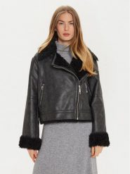 MAX&Co. Kurtka skórzana 2426086074200 Czarny Regular Fit. Czarne kurtki damskie MAX&Co., bez wzorów, z syntetyku, bez kaptura. Za 1,799.00 zł.