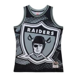 Koszulka NFL Mitchell & Ness Big Face 7.0 Fashion Oakland Raiders. Czarne koszulki damskie Mitchell & Ness, bez wzorów, bez kołnierzyka, bez ramiączek. Za 356.00 zł.