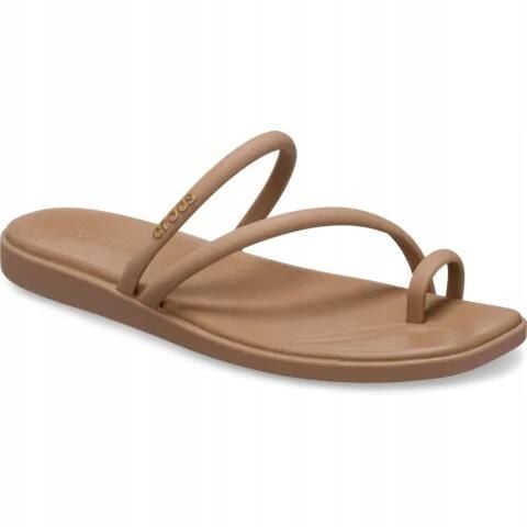 Klapki Dla Dorosłych Crocs Miami Toe Loop. Czarne klapki damskie Crocs, bez wzorów, z materiału, bez obcasa, bez zapięcia. Za 199.99 zł.