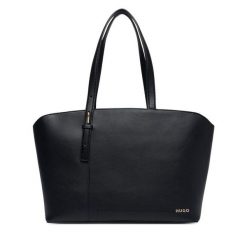 Torebka HUGO. Czarne shopper bag Hugo, bez wzorów, bez dodatków. Za 699.99 zł.