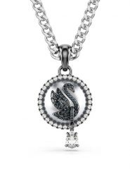 Swarovski Naszyjnik z zawieszką - dł. 42 cm rozmiar: onesize. Czarne naszyjniki damskie Swarovski, z kryształem, metalowe. Za 674.99 zł.