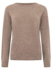 Zwillingsherz Kaszmirowy sweter w kolorze beżowym rozmiar: L. Brązowe swetry klasyczne damskie Zwillingsherz, l, z kaszmiru, bez kołnierzyka. Za 375.08 zł.