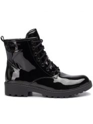 Geox Trapery J Casey G. G J9420G 000HH C9999 D Czarny. Czarne kozaki dziewczęce Geox, bez wzorów, ze skóry, bez obcasa, bez zapięcia. Za 259.99 zł.