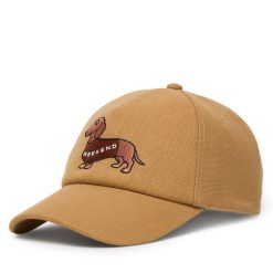 Czapka z daszkiem Weekend Max Mara. Brązowe czapki z daszkiem damskie Weekend Max Mara, bez wzorów. Za 489.99 zł.