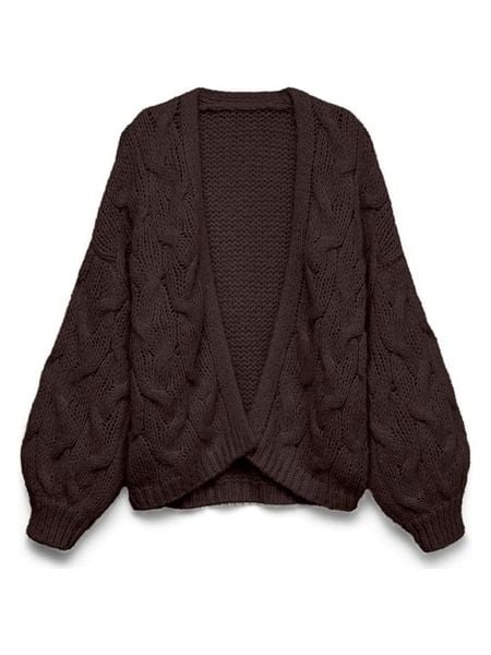 Vero Moda Kardigan w kolorze brązowym rozmiar: M. Brązowe kardigany damskie Vero Moda, m, bez wzorów, ze splotem. Za 134.95 zł.