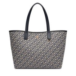 Torebka Tommy Hilfiger. Niebieskie shopper bag Tommy Hilfiger, bez dodatków. Za 699.99 zł.