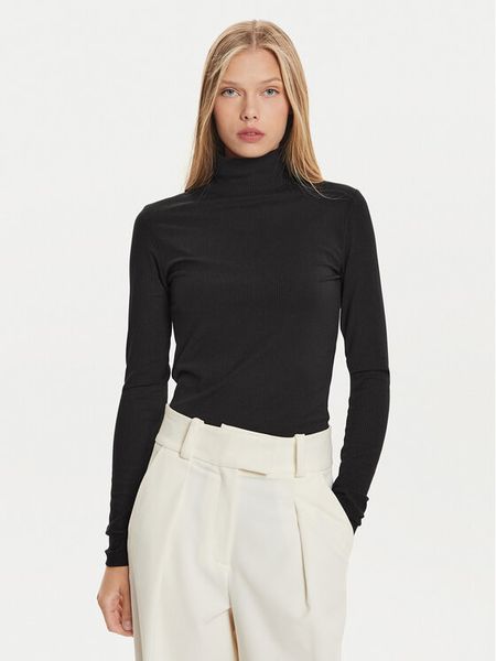 Calvin Klein Golf K20K207747 Czarny Slim Fit. Czarne golfy damskie Calvin Klein, m, bez wzorów, bez ramiączek. Za 199.99 zł.