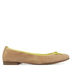 Baleriny Tamaris. Brązowe balerinki damskie Tamaris, bez wzorów. Za 159.99 zł.
