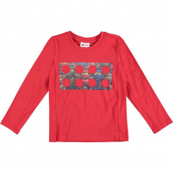 Koszulka "Thomas 717" w kolorze czerwonym. Czerwone t-shirty i koszulki chłopięce Lego Wear Fashion, z nadrukiem, z okrągłym kołnierzem, z długim rękawem. W wyprzedaży za 59.95 zł.